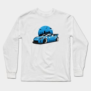 Blue 350Z Fairlady Z widebody JDM Long Sleeve T-Shirt